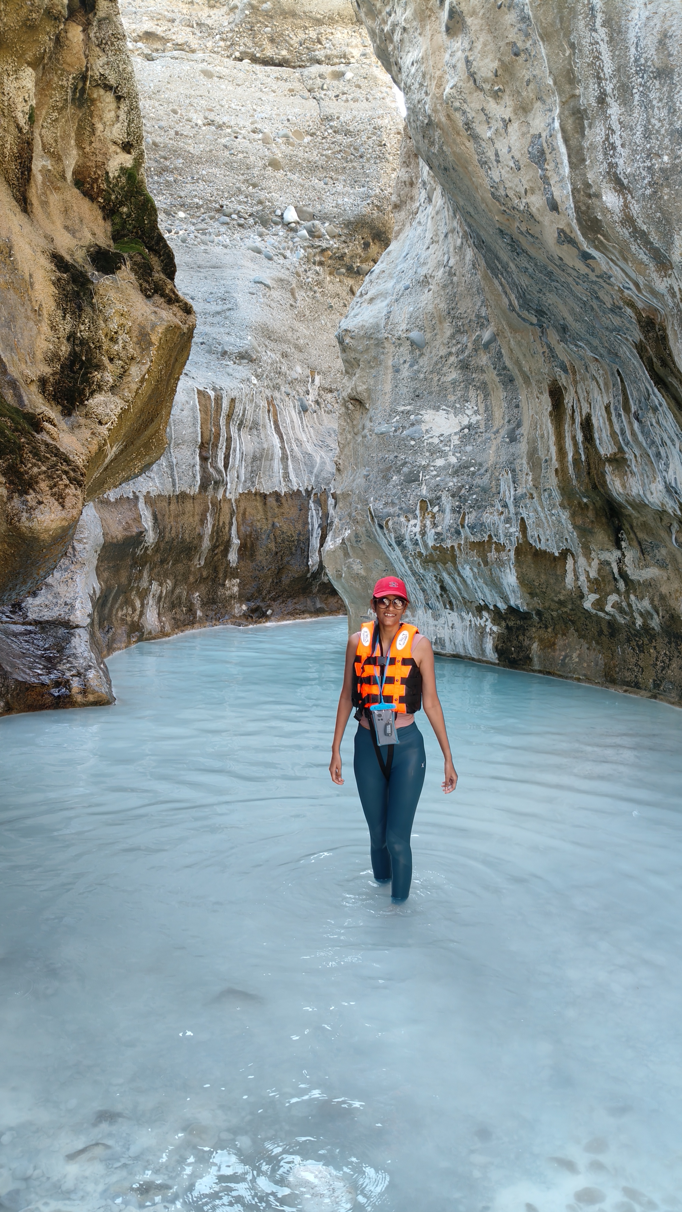 We bought our own life jackets to visit the sulphur blue waters of Wadi Hoquin - the best Wadi we saw!