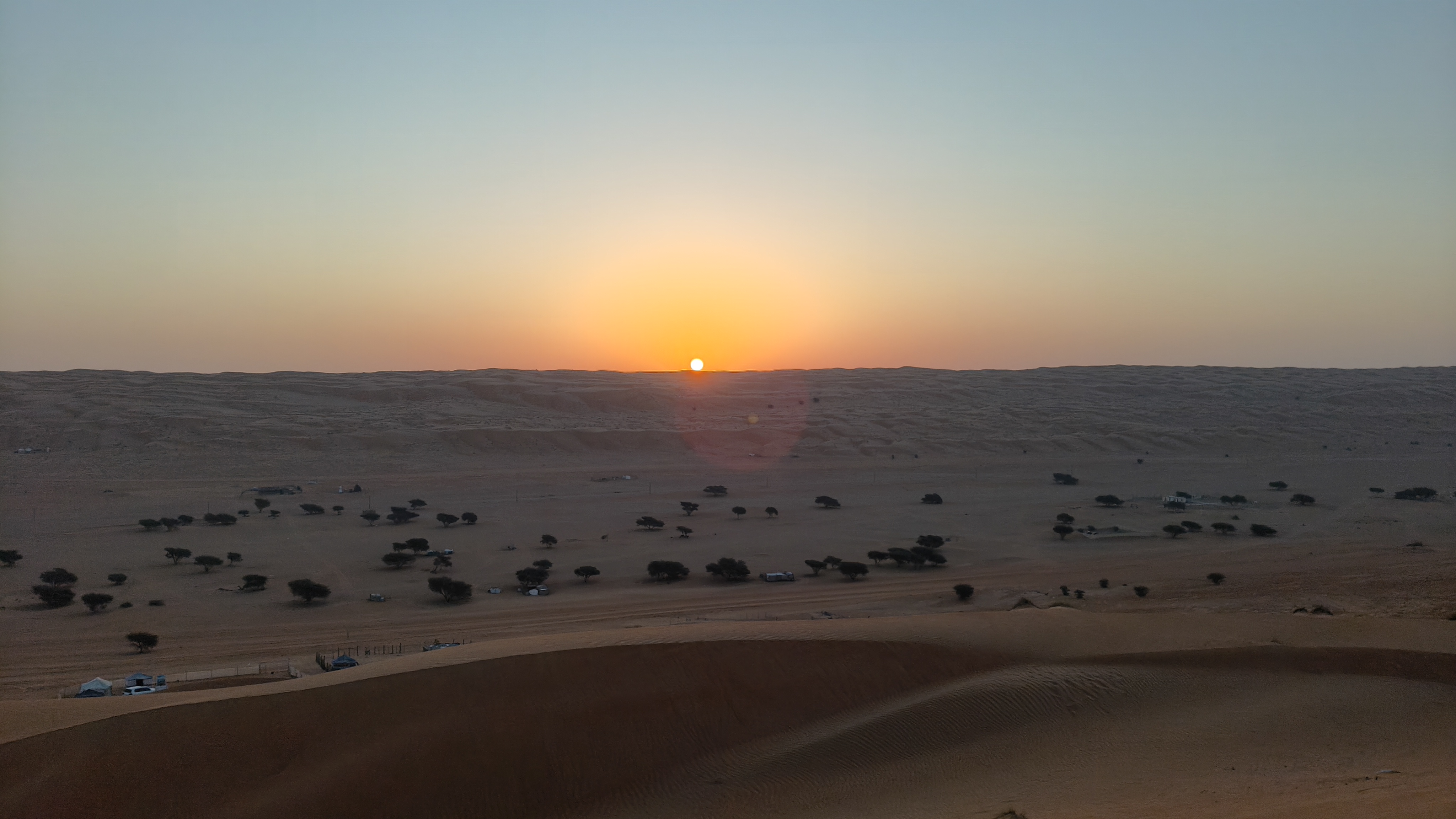 We woke up to see the sunrise at the desert - it was cold but so worth it