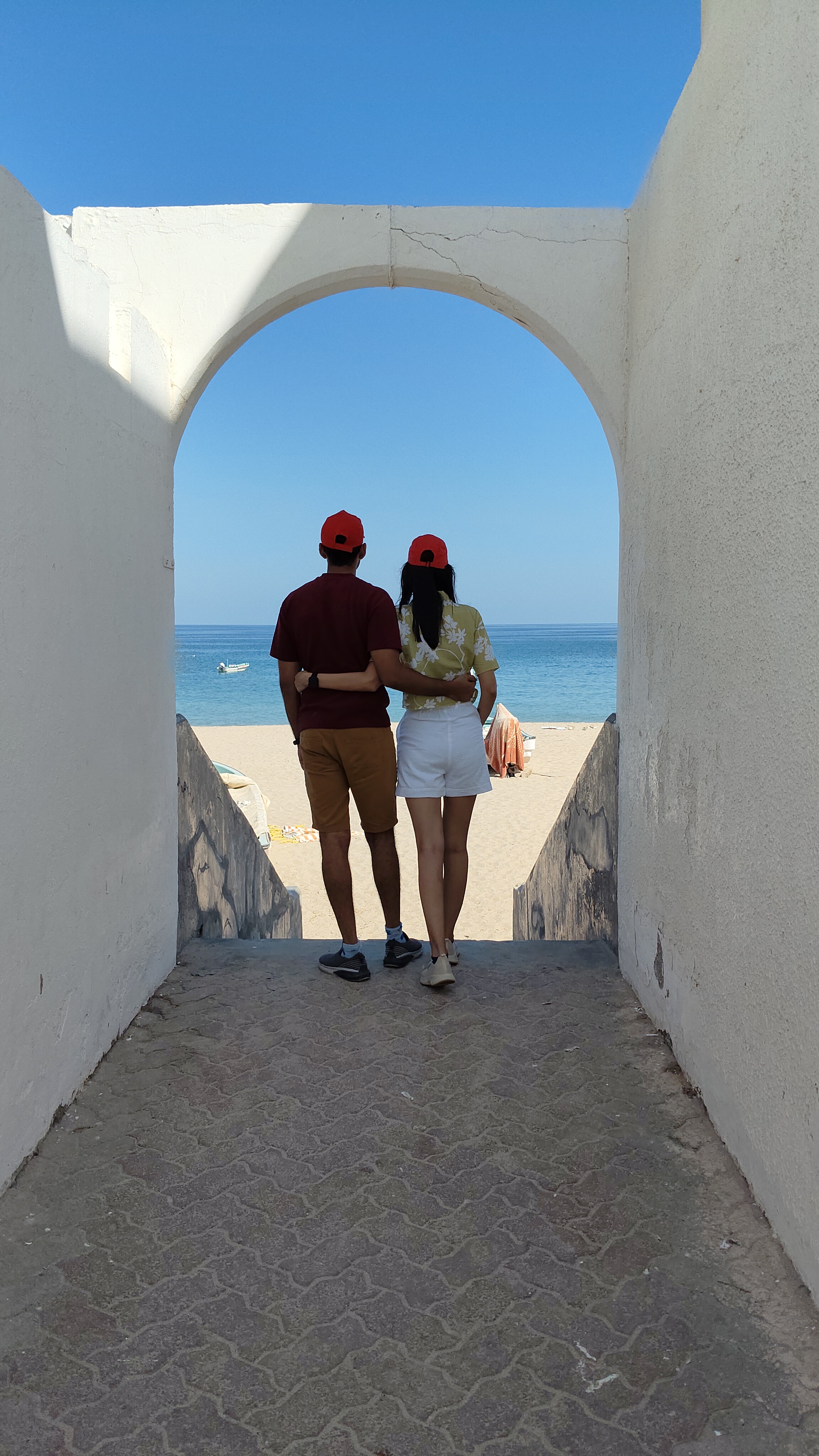 Just us, looking into the beach at Al Bustan