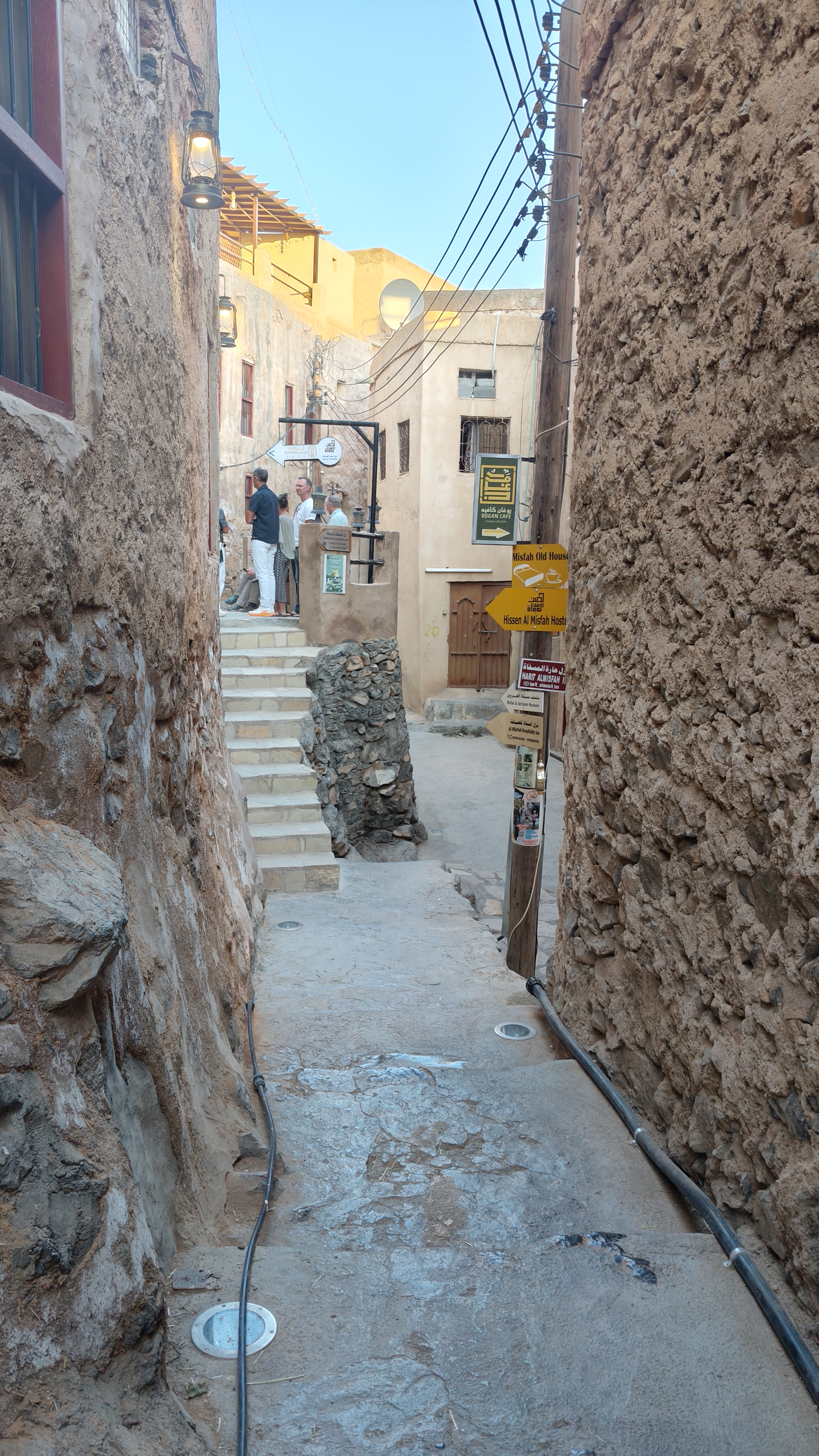 We moved from Nizwa to Misfat al Abriyeen - a charming town with narrow lanes