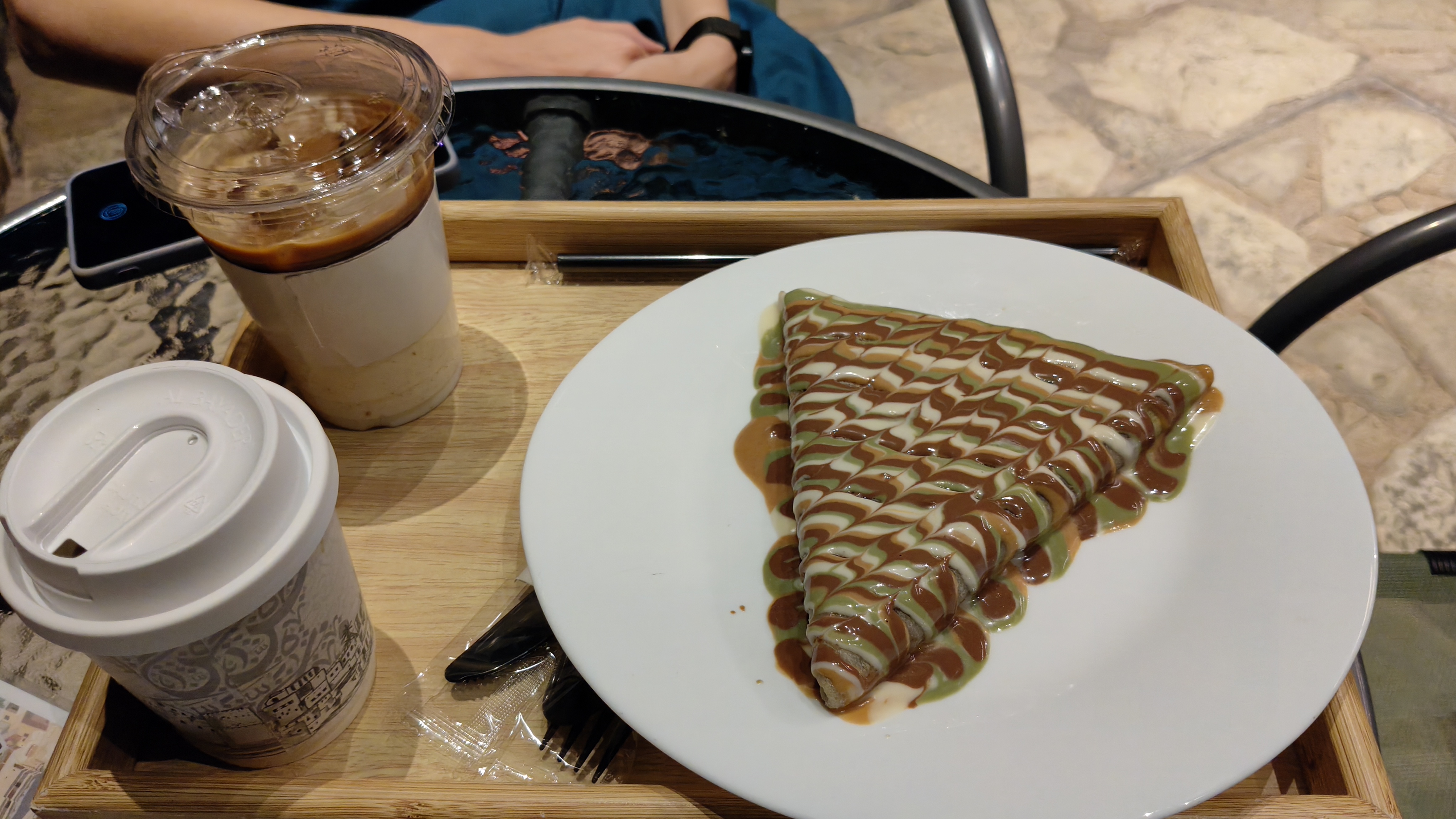 We ate this Rogan Crepe and Rogan Cafe - and it was the tastiest thing we at in Oman