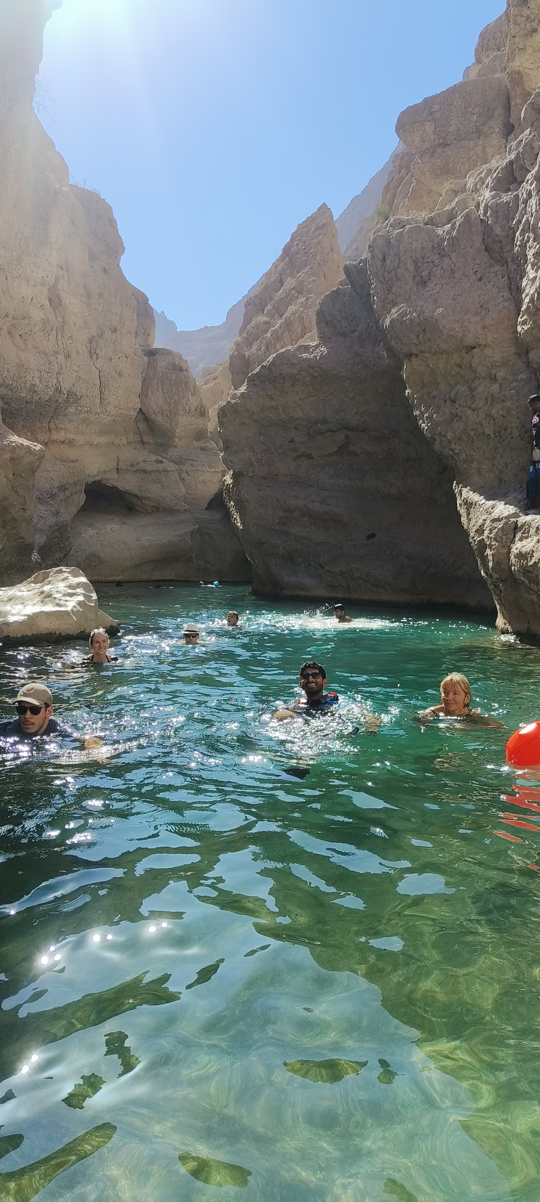The starting point of Wadi Shab was a wide pool