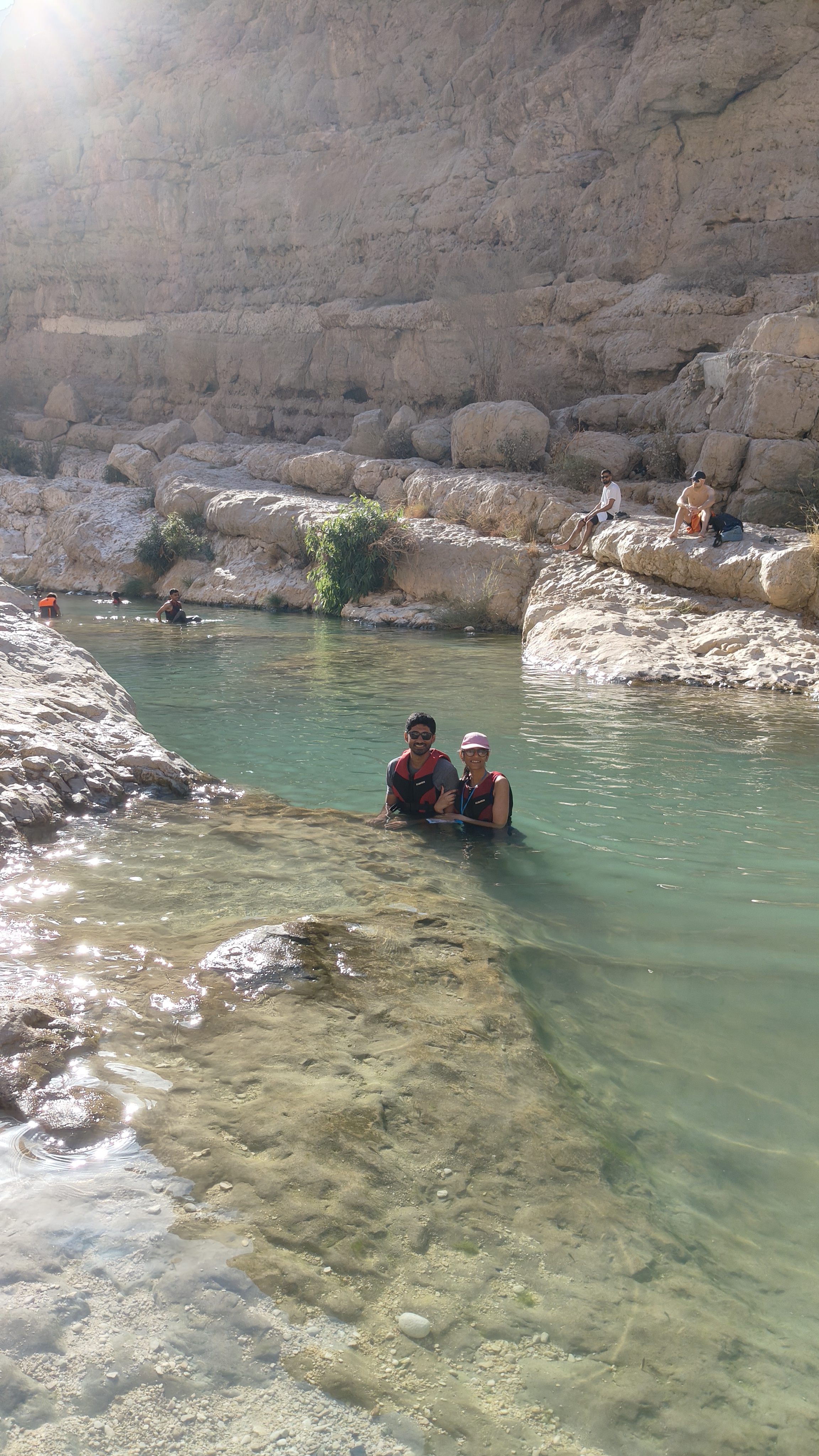 what you don't see here is how panicky we were since we didn't fully trust our lifejackets yet