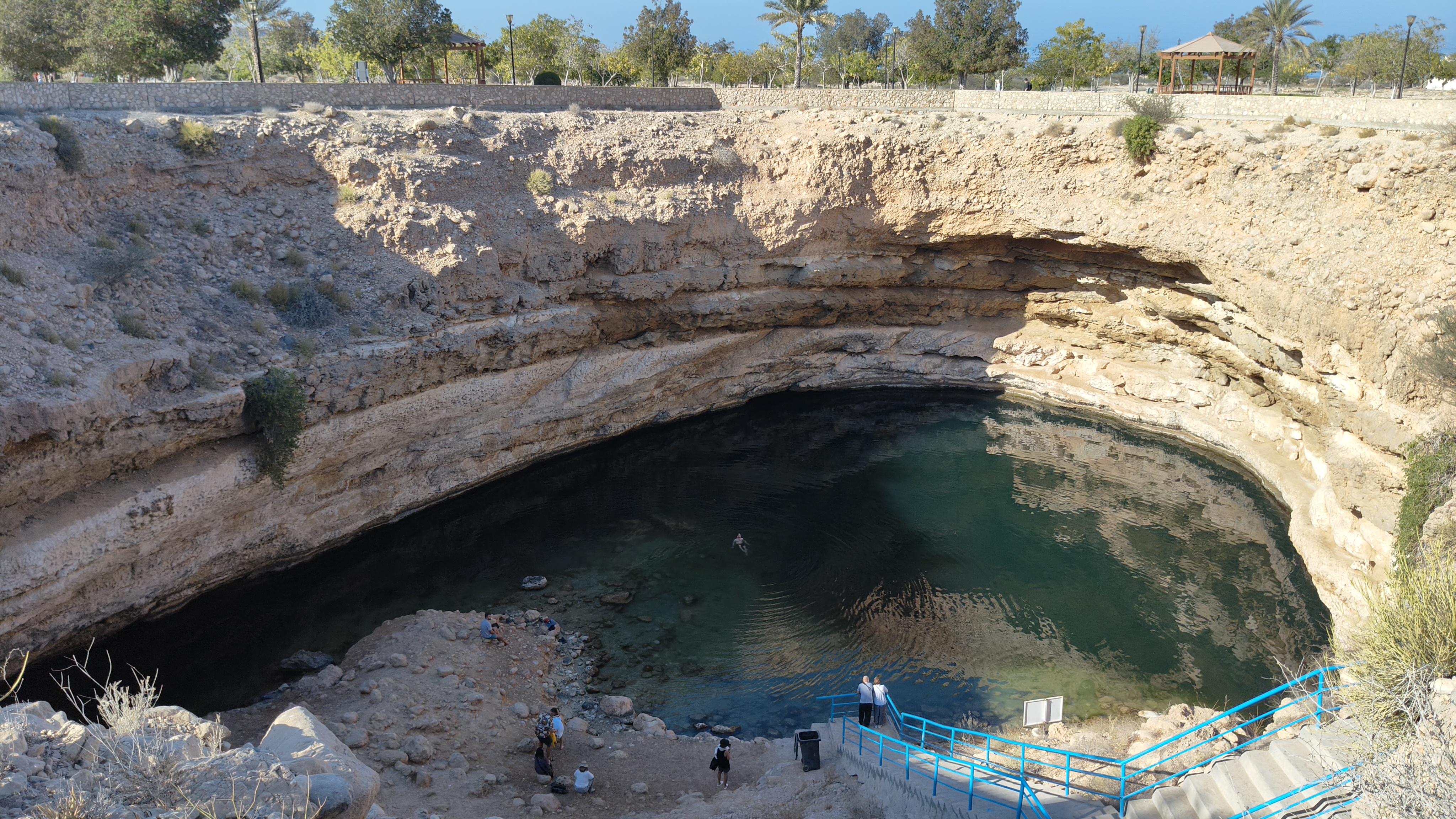 We went to Bimmah Sinkhole (near Wadi Shab) since we missed it on the previous day