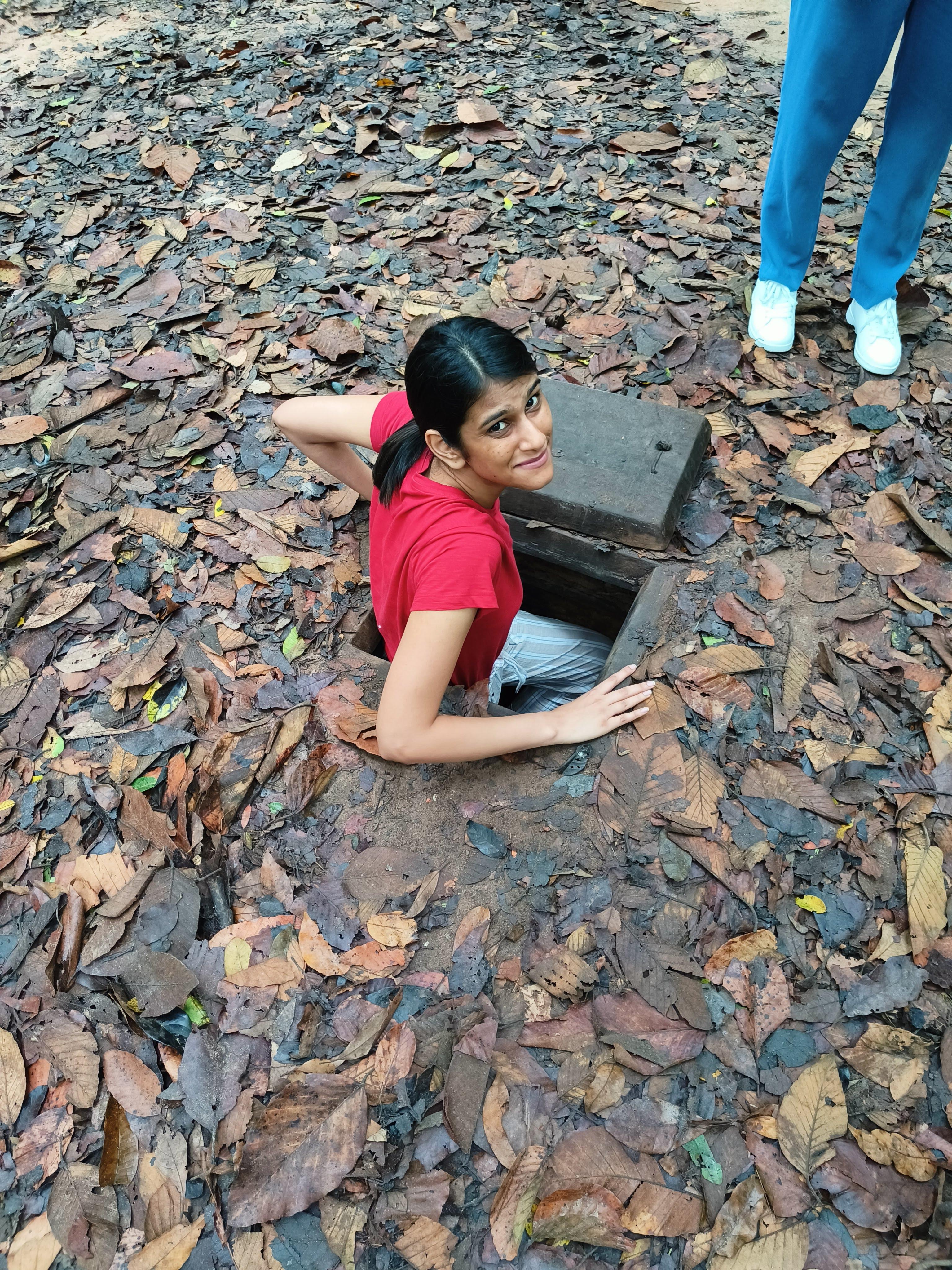 Famous Cu Chi Tunnels near Ho Chi Minh City used by Vietnamese soldiers during the Vietnam War