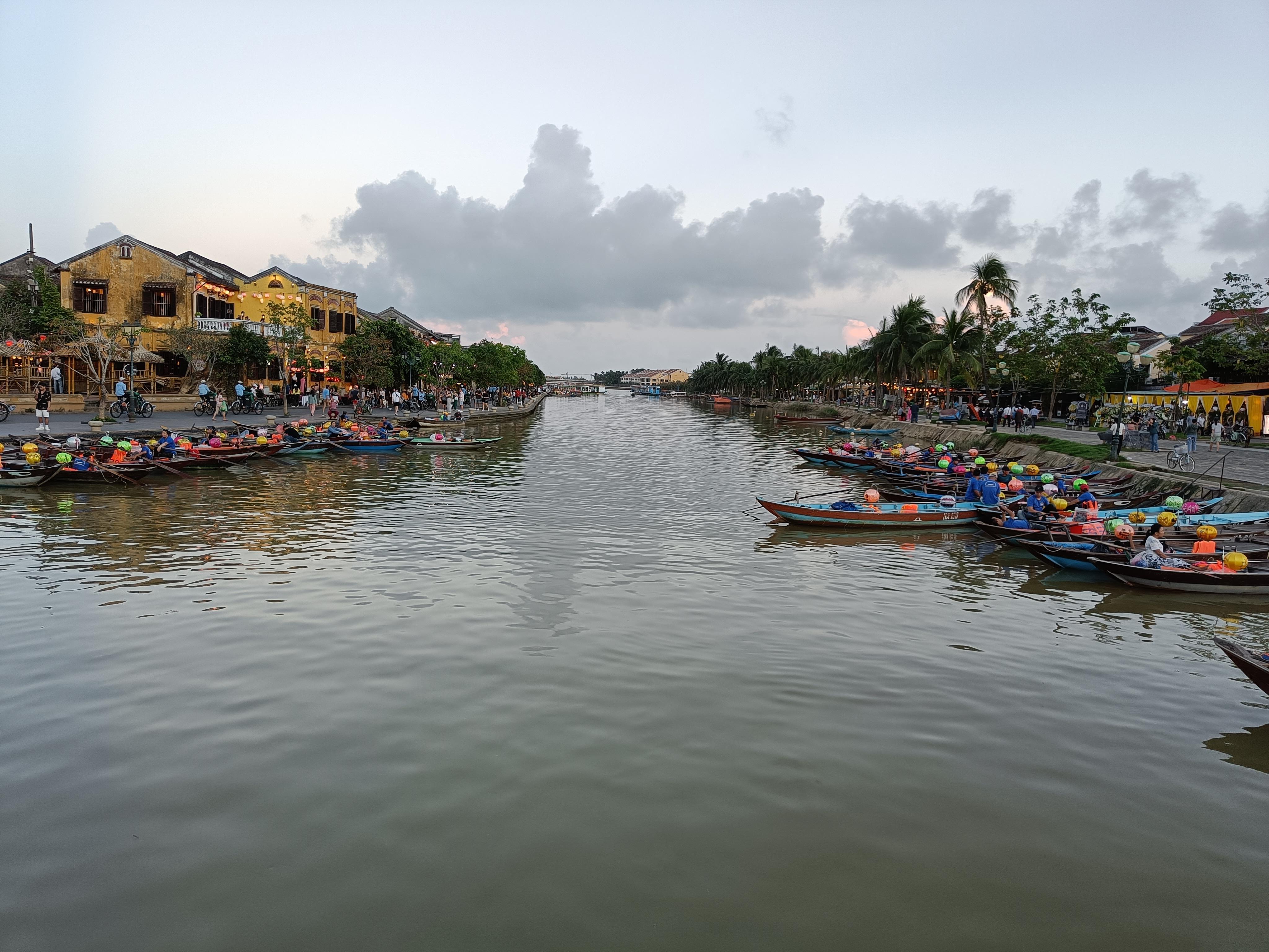Historic buildings and ancient architecture of Hoi An with yellow walls and preserved merchant houses